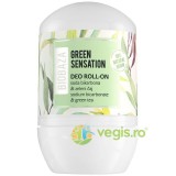 Deodorant Roll-On Natural pentru Femei pe Baza de Bicarbonat de Sodiu cu Ceai Verde Green Tea Sensation 50ml