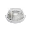Lampa Bat Grila Rotunda Alb E27 60W Novelite IP54, Aluminiu si Sticla Clara, Bec LED/Halogen/Incandescent, Aplicata, 105x235mm