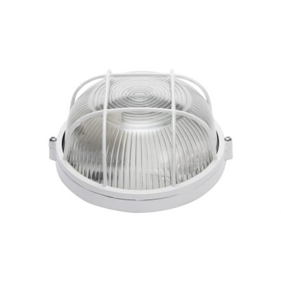 Lampa BAT Grila Rotunda E27 60W Alb foto