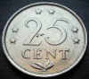 Moneda exotica 25 CENTI - ANTILELE OLANDEZE (Caraibe), anul 1981 * cod 4693, America Centrala si de Sud