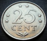 Cumpara ieftin Moneda exotica 25 CENTI - ANTILELE OLANDEZE (Caraibe), anul 1981 * cod 4693, America Centrala si de Sud