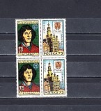 M1 TX4 1 - 1973 - Aniversari - N Copernic - cu vinieta - pereche de doua timbre, Istorie, Nestampilat