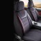 Set Huse Scaune Auto Panda Prestige, Negru cu cusatura Rosie, 11 piese Automobile ProTravel