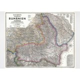 Harta generala Romania cu Basarabia, 1916, 50x70cm, reproducere