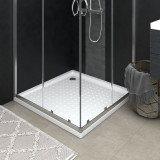VidaXL Cădiță de duș cu puncte, alb, 80x80x4 cm, ABS