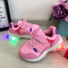 Adidasi roz cu luminite beculete LED pt copii fete 24 cod 0607, Piele sintetica
