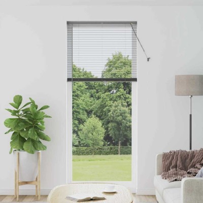 Jaluzea pentru Fereastră Gri &amp;icirc;nchis 90 x 220 cm Aluminiu foto