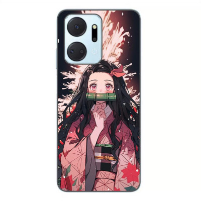 Husa compatibila cu Honor X7a Silicon Gel Tpu Model Demon Slayer Nezuko foto