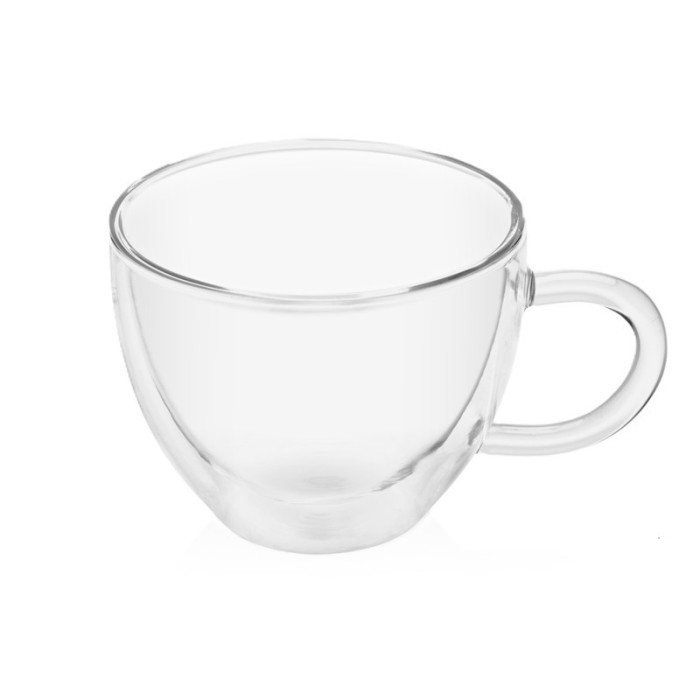 Set 2 cesti pentru cappuccino ETA5180 92010, 230 ml, pereti dubli din sticla borosilicata