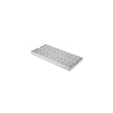 Tăviță picurare oțel inoxidabil 304, 405x204x28mm cu găuri rotunde pentru scurgere eficientă