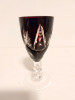 Pahar sticla rubin, 13 cm inaltime