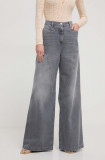 Elisabetta Franchi jeansi femei, culoarea gri