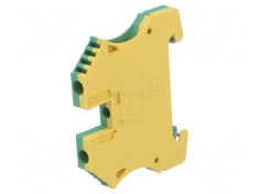 Conector Șine Galben-Verde 4mm2 2 Borne TS35