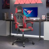 vidaXL Scaun de gaming pivotant, negru și roșu, piele ecologică 349568