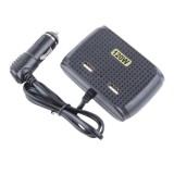 Cumpara ieftin Multiplicator bricheta auto 120W, 3 iesiri, 2 USB - Negru