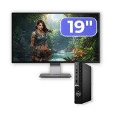 Pachet Dell OptiPlex 7080 Mini PC i5-10500T, 8GB, SSD 256GB + Monitor 19 inch