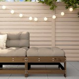 vidaXL Taburet de grădină cu pernă, maro miere, lemn masiv de pin 825558