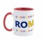 Cana maner rosu personalizata Romania, Model 5, INOVATIX&reg;. 330ml