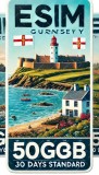 eSIM Guernsey, 50GB, 30 Days, Standard
