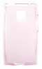 Husa silicon roz deschis (cu spate mat) pentru LG Optimus L3 E400