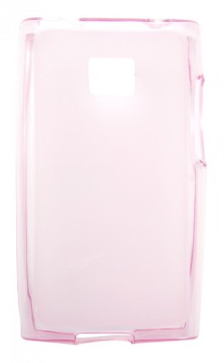 Husa silicon roz deschis (cu spate mat) pentru LG Optimus L3 E400 foto