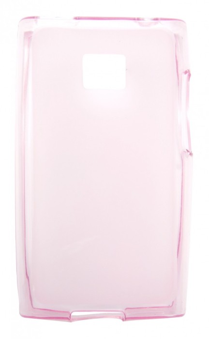Husa silicon roz deschis (cu spate mat) pentru LG Optimus L3 E400