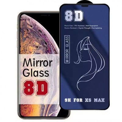 Folie de protectie, flippy, pentru iphone 15 pro, tempered glass mirror 8d, efect oglinda, hd, albastru foto