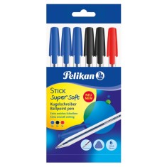 PIX STICK SUPER SOFT, DIVERSE CULORI, 6 BUCATI (3A; 2N; 1R), POLYBAG
