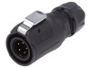 Conector Circular LUTRONIC 16mm 5 Pini Tata Mufa IP67 400V 5A Cablu Aurit
