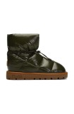 Flufie cizme de iarna Shiny culoarea verde