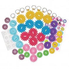 Set creativ Inele cu floricele Galt, 12 inele, 6 ani+, Multicolor