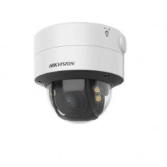 Camera supraveghere IP Dome ColorVu 4 MP 2.8-12 mm Motorizat Lumina alba 40 m PoE Slot Card Microfon Hikvision DS-2CD2747G2T-LZSC SafetyGuard Surveill