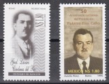 Mexic 1995 - Aniversări - 100 ani - Nașterea Gen. L&aacute;zaro Cardenas del Rio, 50 ani - Moartea Gen. Plutarco Elias Calles, 2 Serii, MNH