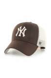 Cumpara ieftin 47brand șapcă MLB New York Yankees culoarea maro, cu imprimeu B-BRANS17CTP-BWC, 47 Brand