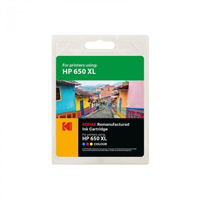 Cartus inkjet original kodak, compatibil cu hp 650 xl, tricolor, 18 ml, premium