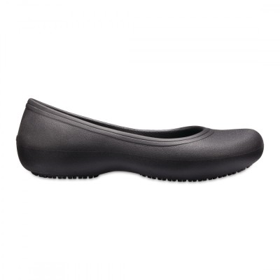 Balerini Crocs At Work Flat Negru - Black foto