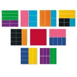 Geometria fractiilor cu patrate educative, set interactiv 51 piese
