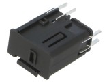 Clemă siguranţe cilindrice 5x20mm clichet neagră