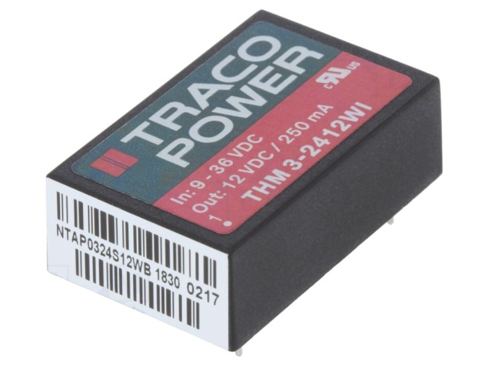 Convertor DC/DC 3W 9-36V la 12V