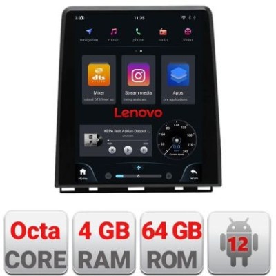 Navigatie Renault Clio 5 high Lenovo Tesla Qled 9.7&amp;quot; Octacore Qualcomm 8 Gb RAM 128Gb Hdd 4G DSP profesional Carplay Android Auto 360 camere Bluetooth foto