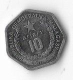 Moneda 10 ariary 1992 - Madagascar