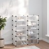 VidaXL Suport de pantofi, transparent, 94,5x36,5x106 cm, PP 340564