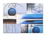 Cumpara ieftin Tablou gigant abstract pictat manual, Interstelar 3, 120x90cm ulei pe panza in relief efect 3D, gata de agatat pe perete