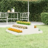 VidaXL Jardinieră, alb, 80x80x27 cm, lemn masiv de pin