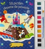 Sa pictam desene de poveste. Carte de colorat cu pensula si acuarele - Litera