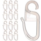 Cumpara ieftin Set 50 Carlige Perdea Plastic Transparent Home Sweet Paradise, 3.1x1.6cm