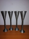 4 x vintage Vimmerby Tenn cupa pahar cu picior staniu cositor Suedia