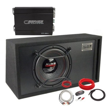 Pachet subwoofer pasiv cu amplificator monobloc si cablaj pentru alimentare de la Audio System German Sound CarStore Technology
