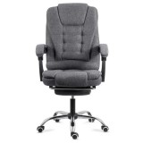 Scaun directorial OFF 4181M, stofa, 5 tipuri masaj, mecanism de balansare, suport pentru picioare,120 kg