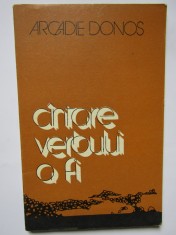 Cantare verbului a fi Arcadie Donos cu autograf